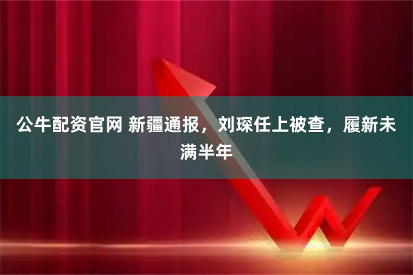 公牛配资官网 新疆通报，刘琛任上被查，履新未满半年